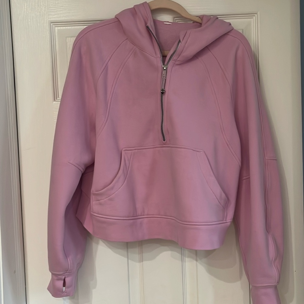 Lululemon lilac half zip hoodie, size M/L